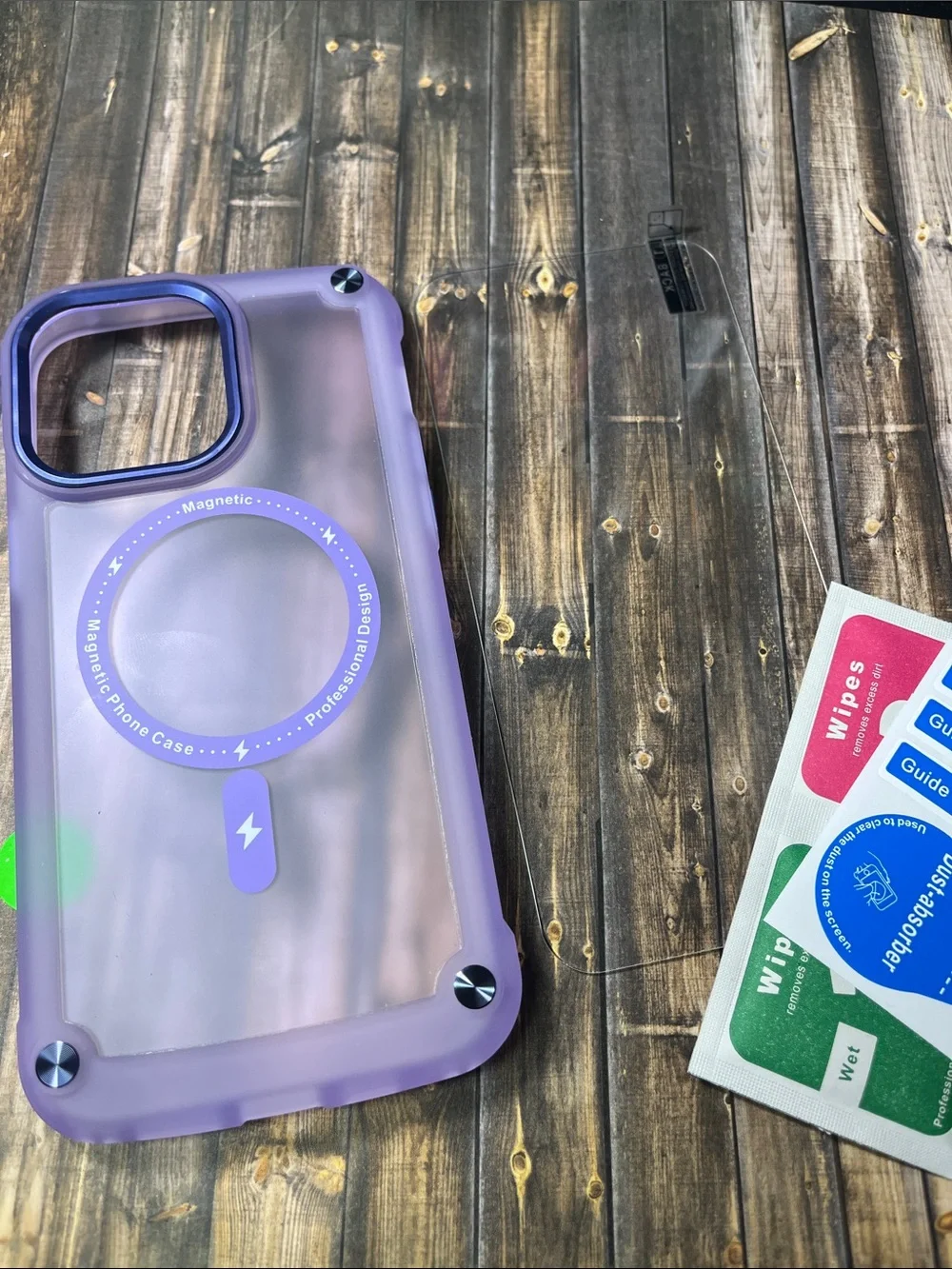 Purple Lilac iPhone 15 Pro Max MagSafe Clear Shockproof Cute Phone